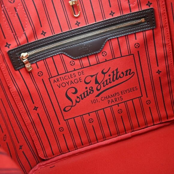 LOUIS VUITTON Neverfull MM Shoulder Bag Damier Ebene BN U.S.A. N51105 40KB322 - Picture 10 of 16